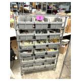 ROLLING WIRE SHELF HARDWARE CART