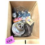 BOX WITH DECORATIONS, VHS EXCERSIZE VIDEOS