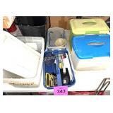 PLASTIC TOTES AND FILE BOXES