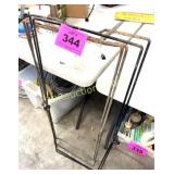 2 METAL STANDS FOR TRAYS