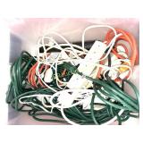 TOTE OF EXTENSION CORDS