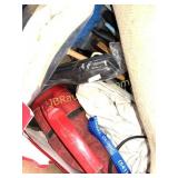 DIRT DEVIL HAND VAC, BOX OF MISC