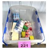 NICE TOTE OF OFFICE SUPPLIES