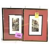 HUNTING DOG PICTURES - ONE MISSING GLASS