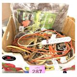 BOX OF POWER CORDS EXTENSION CORDS