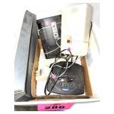BOX W CASSETTE RECORDER, ANSWERING MACHINE ETC