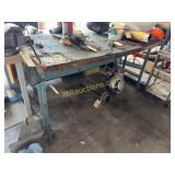METAL BASE WORK BENCH - NO MISC INCLUDED