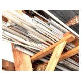 RACK OF ALUMIINUM TUBING ETC.
