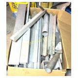 HEAVY BOX OF ALUMINUM PARTS AND PIECES