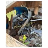 STORAGE BUILDING OF USED PARTS BEHING HANGER