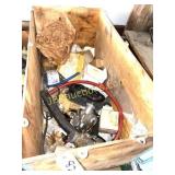 WOOD BOX W AIRPLANE PARTS