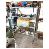 GRAY METAL SHELF - NO CONTENTS