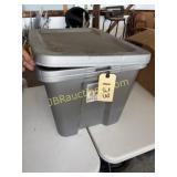 2 PLASTIC TOTES W LIDS
