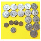 HALF DOLLARS KENNEDY AND WHEAT PENNIES
