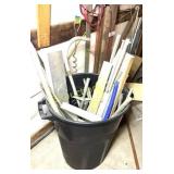 TRASH CAN OF STORED MISC PARTS