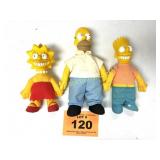 THE SIMPSONS PLASTIC HEAD DOLLS