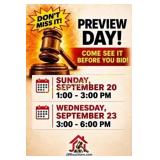 AUCTION PREVIEW DATES