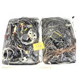 CASE FUL OF AUDIO AND OTHER CORDS
