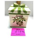 HOLLY LEAF CERAMIC BOX JACKSON & PERKINS