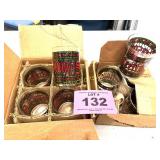(8) VINTAGE SEASONS GREETING GLASSES