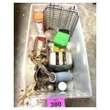 TOTE W TOASTER, DISH DRAINER ETC.