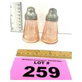 PINK MAYFAIR/OPEN ROSE SALT & PEPPER SHAKERS