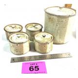 ROBERTO SHAW COIL POTTERY CANNISTERS - NOTE DAMAGE