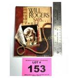 WILL ROGERS SAYS BOOK