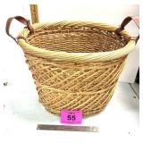 LARGE WICKER HAMPER - NOTE DAMAGE IN PICS