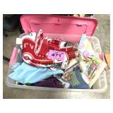 FABRIC IN PLASTIC TOTE