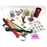 CHRISTMAS DEOCRATIONS AND WREATH HANGERS