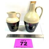 STONEWARE PITCHERS - NOTE DAMAGE