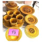 HOMER LAUGHLIN GOLDEN HARVEST DISHES INCOMPLETE