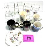 PILSNER GLASSES AND COFFEE CUPS