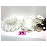 BAKING DISHES, COFFEE POTS, GLASSWARE