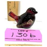 FENTON RUBY BIRD W ORIGINAL STICKER