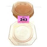 PINK MAYFAIR/OPEN ROSE PLATES (8)