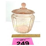 PINK MAYFAIR/OPEN ROSE COOKIE JAR / BISCUIT JAR