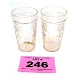 PINK MAYFAIR/OPEN ROSE 2 WATER GLASSES