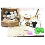 DOILES, CUPS, GLUE GUN AND MORE