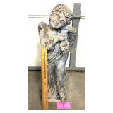 OVER 30" TALL VINTAGE CONCRETE ANGEL YARD DECORATN