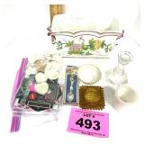 HOBNAIL DISH, SPOON, ETC.