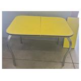 1950s Yellow Formica Table w/Leaf
