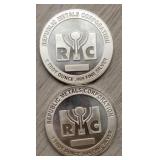 (2) 1 oz Silver Republic Metals Corp. Rounds