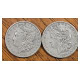 (2) 1895-O Morgan Dollars
