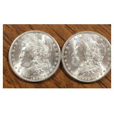 (2) 1898-O Morgan Dollars