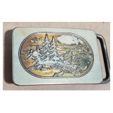 Vintage Copper Brass Belt Buckle