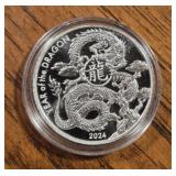 1oz Silver Round: Year of the Dragon