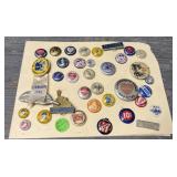 (35) Vintage Community Fund Pin Backs
