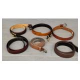 (6) 40" Leather Belts